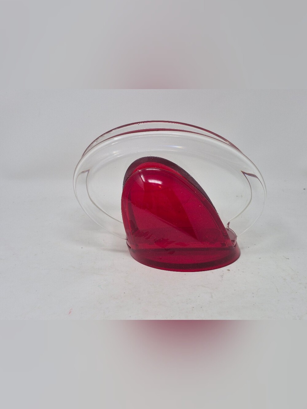 Guzzini MCM Acrylic Napkin Holder Red And Clear